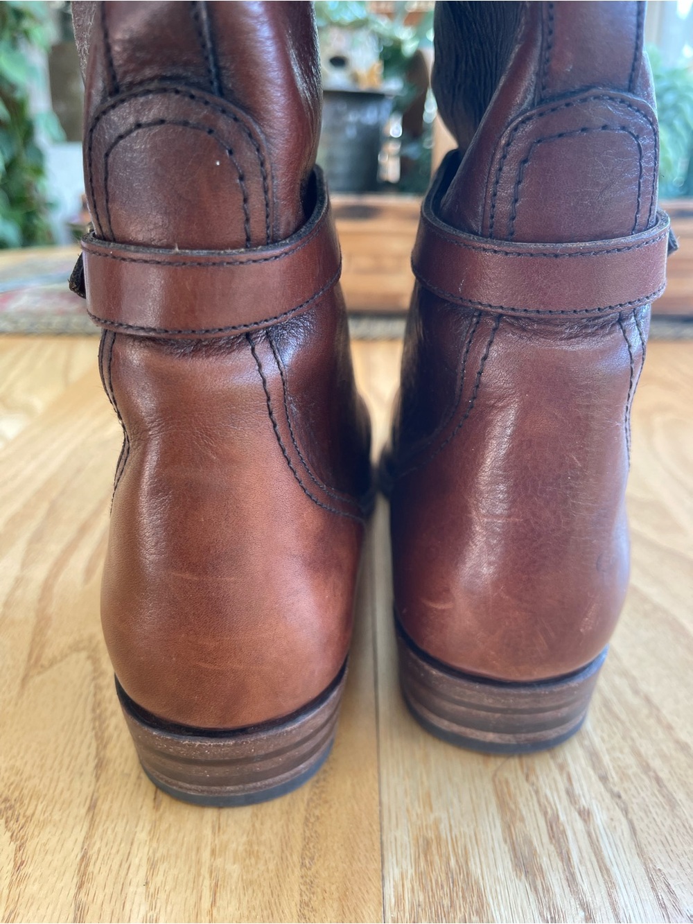 Frye Leather Knee-High Heeled Boots - Picture 11 of 16